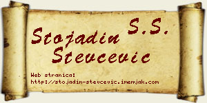 Stojadin Stevčević vizit kartica
